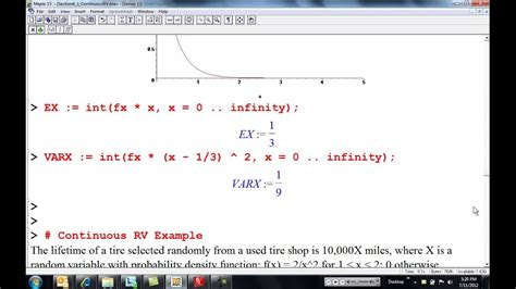 Ma 381 Continuous Random Variable Sample Problems Youtube