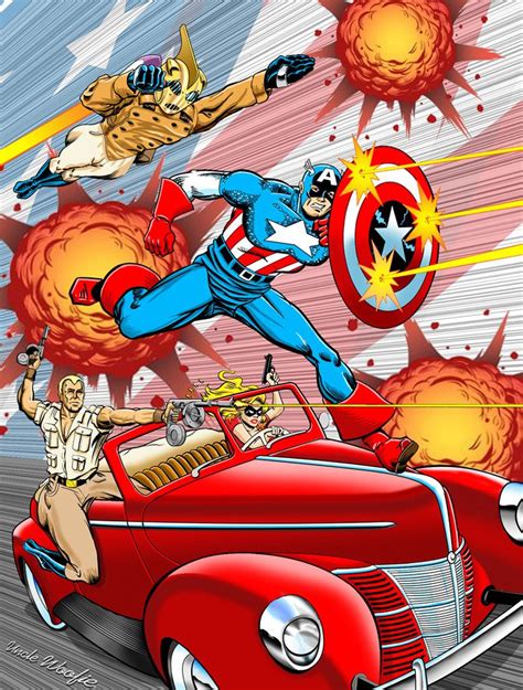 Rocketeer Doc Savage Captain America And The Blonde Phantom Comic