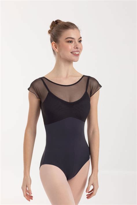 Cap Sleeve Mesh Leotard Ballet Dance Intermezzo Dancewear