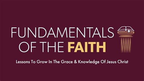 Fundamentals Of The Faith Session 06 Youtube