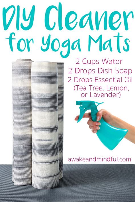 The Instructions For How To Use Diy Cleaner For Yoga Mats Are Shown In