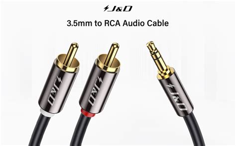 J D RCA Audiokabel 3 5 Mm Mannelijk Naar 2 RCA Phono Mannelijk Stereo