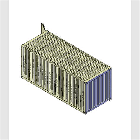 Conex Box Euro Container Freecad Cad Shipping Container Autodesk Revit Dwg Autocad