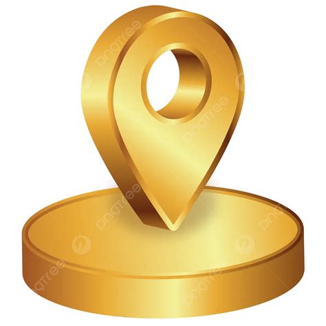 Hình ảnh Biểu Tượng Vị Trí Thiết Kế Vector 3d Png Vị Trí Vàng 3d