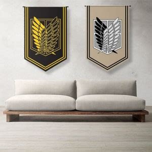 Attack on Titan Anime Banner Flag Cloth Curtain Hanging Poster Party ...