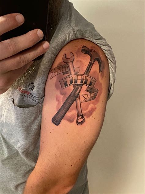 Dads Memorial Tattoo Wrench Tattoo Tattoos Tool Tattoo