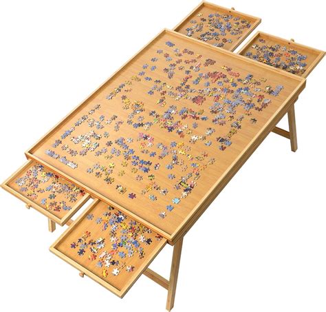 Jigsaw Puzzle Board Table For Adults 1500 Pieces Folding Portable