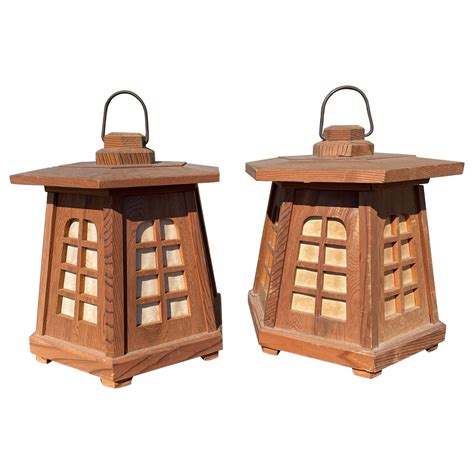 Larger Japanese Wood Lantern at 1stDibs