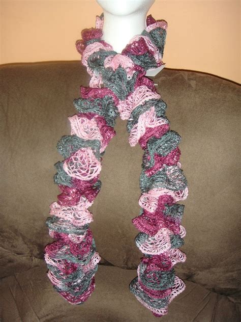 Custom Made Knitted Scarf Red Heart Sashay Yarn Ballet Light Pink