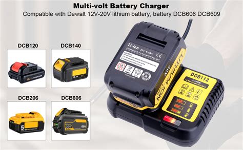 Biswaye 20V MAX Battery Charger DCB112 DCB115 Compatible With Dewalt