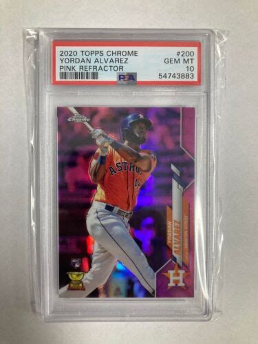 Yordan Alvarez 2020 Topps Chrome Rookie Card Pink Refractor PSA 10 EBay