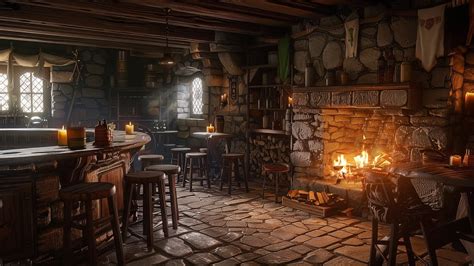 Night At The Witchers Tavern Medieval Fireside Music And Ambience Youtube