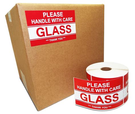 Glass Handle With Care Labels For Printing