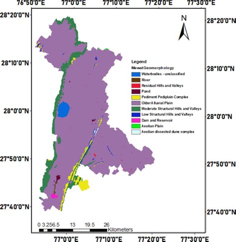 Geomorphology map of study area | Download Scientific Diagram