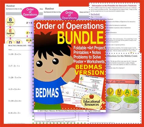 Order Of Operations Bedmas Bundle Of Engaging Lessons Tasks