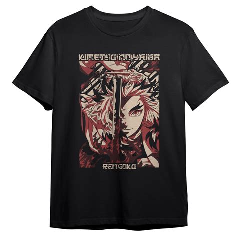 Camiseta Kyojuro Rengoku Demon Slayer Kimetsu No Yaiba Geek Shopee Brasil