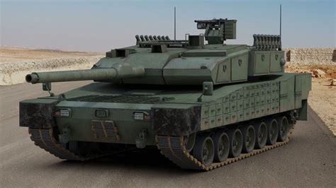 D Modern Battle Tank Altay Model