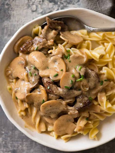 Beef Stroganoff With Sour Cream Low Carb Keto Meal Recipe