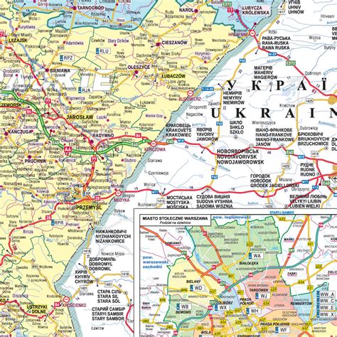 Mapa Cienna Polski Administracyjno Samochodowa