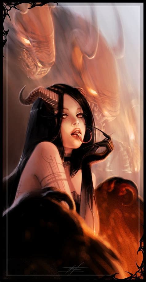 Pin By Marcelo Souza On Girls Fantasy Demon Female Demons Dark