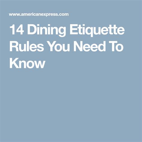 14 Dining Etiquette Rules For Your Next Business Dinner Dining