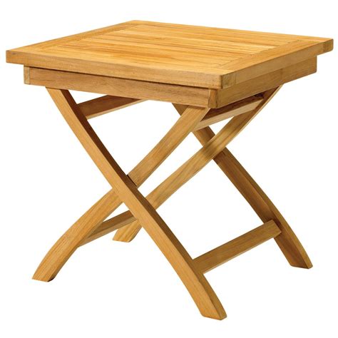 Outdoor Teak Folding Side Table - from Sportys Preferred Living