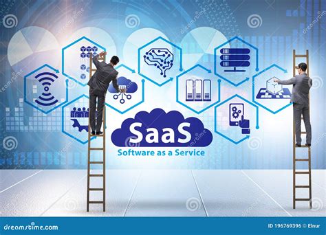 Software Como Servicio Concepto De SaaS Con Empresario Foto De