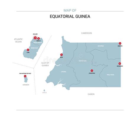 Mapa Del Vector De La Guinea Ecuatorial Con Los Elementos Infographic