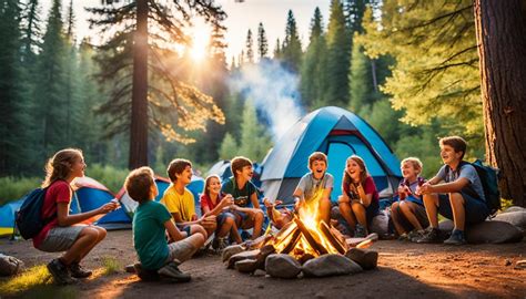 Summers Days Campers Explore Natures Playground At A Summer Camp In