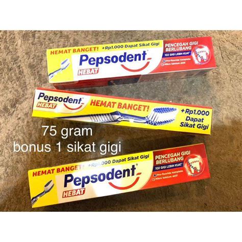 Jual Pasta Gigi PEPSODENT Netto 75gr Gratis SIKAT Gigi Shopee Indonesia