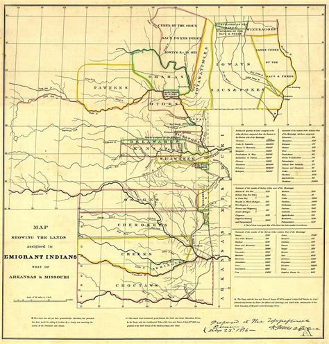 1836 Map Showing The Indian Territories By Everett Indian Territory