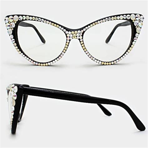 Glamfind Accessories Swarovski Crystal Vintage Cateye Glasses Stocking Stuffer Ladies T