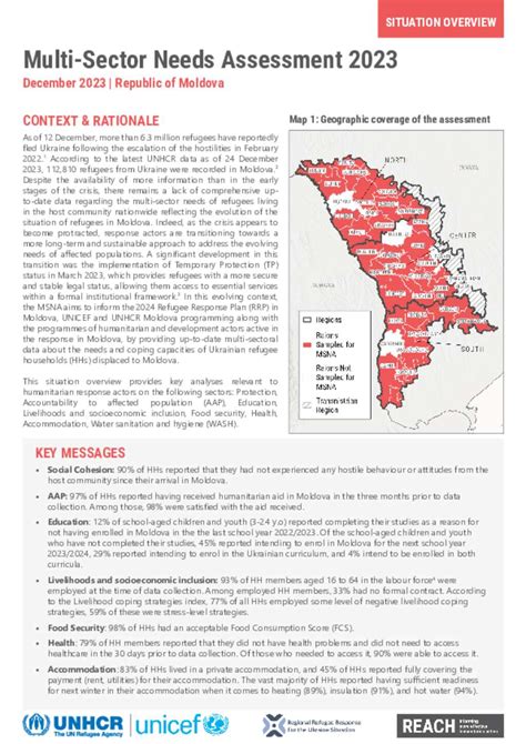 Document Ukraine Situation Moldova Multi Sector Needs Assessment