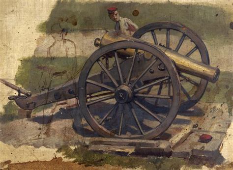 Civil War Cannon Painting Wisconsin Historical Society