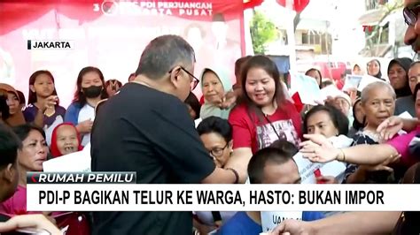 Respons Tkn Prabowo Gibran Soal Sekjen Pdip Hasto Yang Bagi Bagi Telur