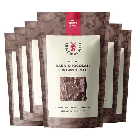 Renewal Mill Dark Chocolate Brownie Mix 18 Oz Gluten Free Vegan Non Gmo Upcycled