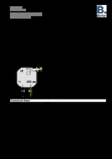 Universal Dimmaktor 1f 210 W VA UP KNX 75341003 Berker