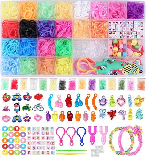 Lighterday Loom Bänder Set für Kinder 4000 Stück Loops Gummis für