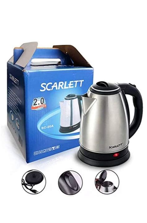 Stainless Steel Silver Scarlett Electric Kettle For Personal Capacity