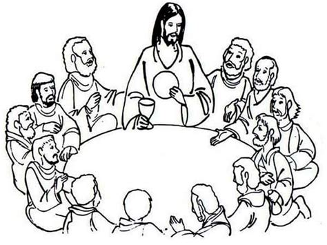 Jesus Sharing Bread In The Last Supper F Rbung Seite Kostenlose