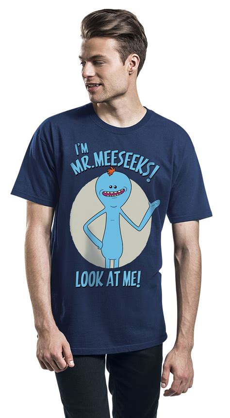 Mr Meeseeks Rick And Morty T Shirt Manches Courtes Emp