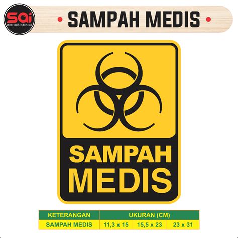 Jual Stiker Vinyl Anti Air Jenis Sampah Infeksius Medis Organik