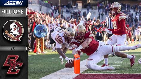 Florida State Vs Boston College Full Game 2019 ACC Football YouTube