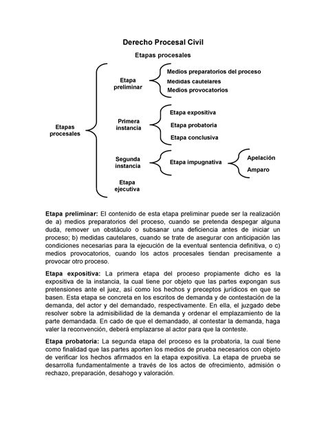 Derecho Procesal Civil Apuntes 1 Derecho Procesal Civil Etapas