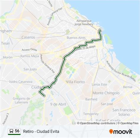 Ruta 56 Horarios Paradas Y Mapas Retiro Ciudad Evita Actualizado