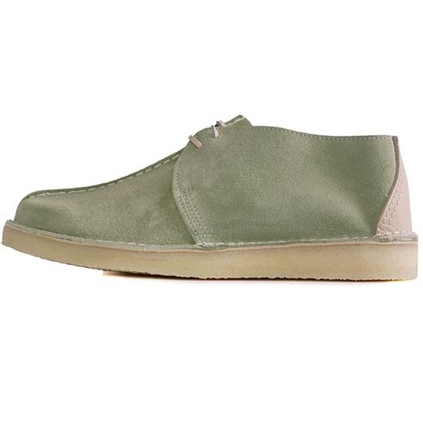 Clarks Original Desert Trek Shoes Pale Green 2351400110