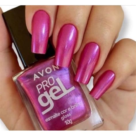 Esmalte Pro Gel Avon Brilho Gloss Rosa Cintilante Shopee Brasil