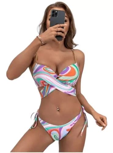 Traje De Baño Bikini Push Up Shein Importado MercadoLibre