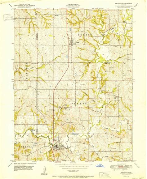 1951 Smithville Mo Missouri Usgs Topographic Map Historic Pictoric
