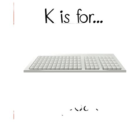 Flashcard Letter K Is For Keyboard Handwriting Kindergarten Electronic